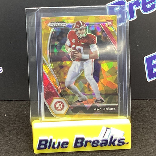 2021 Panini Prizm Draft Picks Yellow Cracked Ice Mac Jones