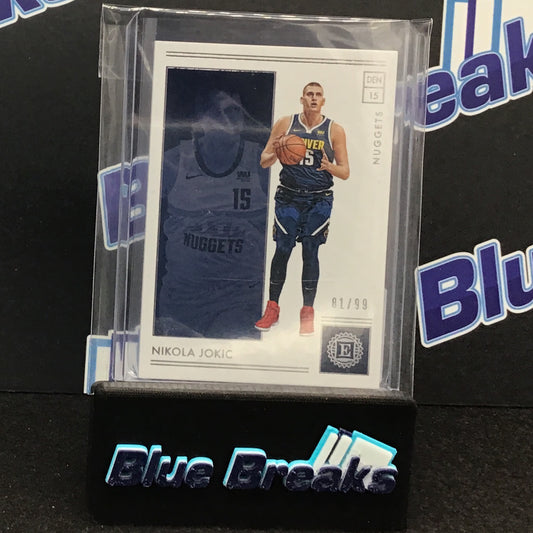 2018-19 Panini Encased Nikola Jokic 81/99 #71 Nuggests