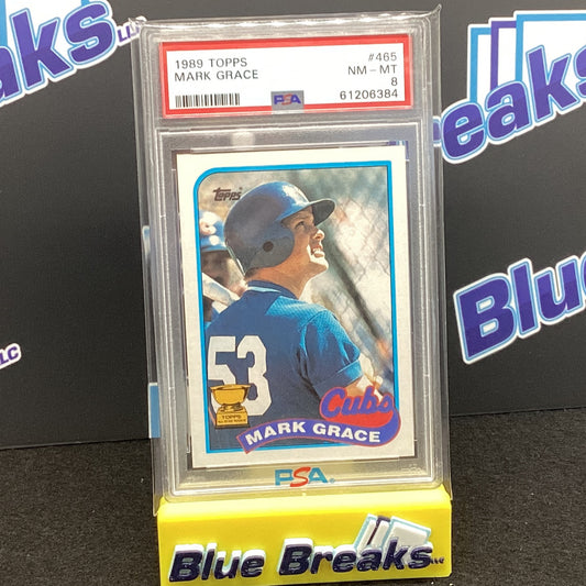 1989 Topps - Mark Grace 465 PSA 8