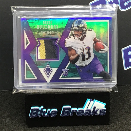 2020 Panini Phoenix Fabrics Devin Duvernay relic 06/25 RC #PF-DD Ravens