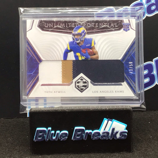2021 Panini Limited Unlimited Potential Tutu Awell relic 10/50 RC #UP-TA Rams