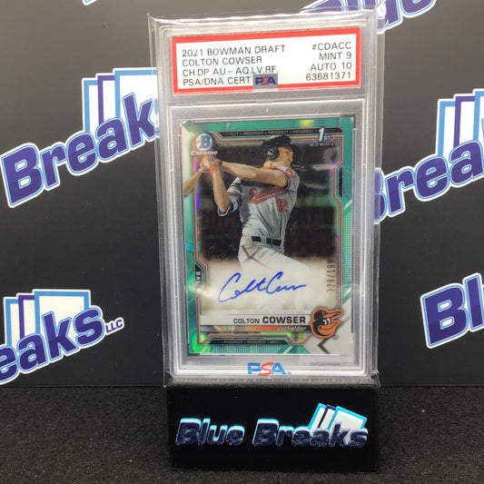 2021 Bowman Draft - Colton Cowser - #CDACC - Aqua Lava Refractor - Baltimore Orioles - 26/199