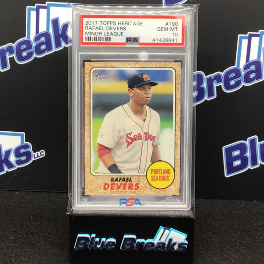 2017 Topps Heritage - Rafael Devers - Minor League - Boston Red Sox - PSA 10