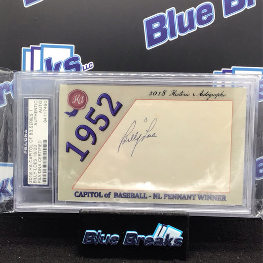 2018 HA Capitol of BB, Series 1 Billy Loes 16/23 PSA/DNA Certified Authentic Auto