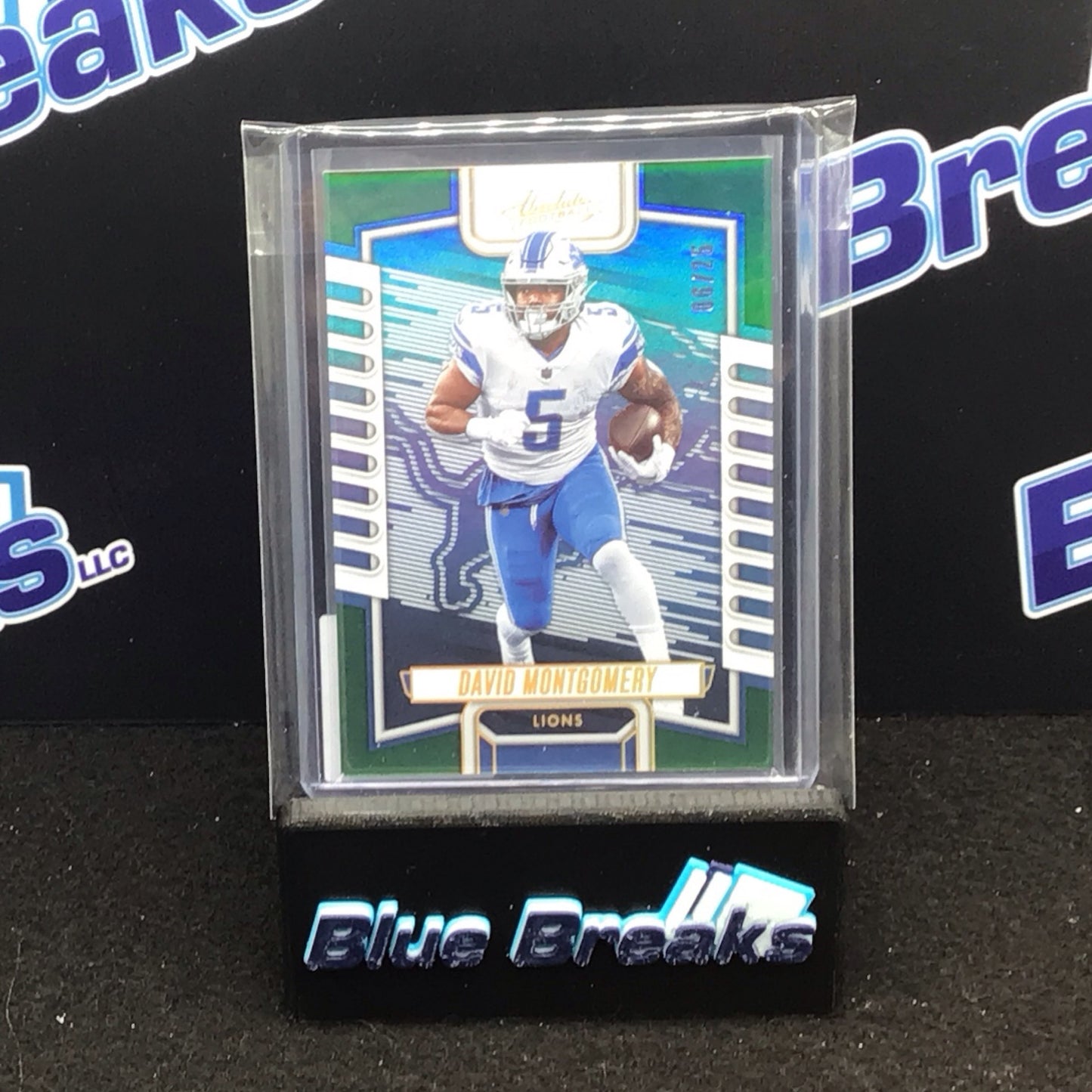 2023 Panini Absolute green David Montgomery 06/25 #63 Lions