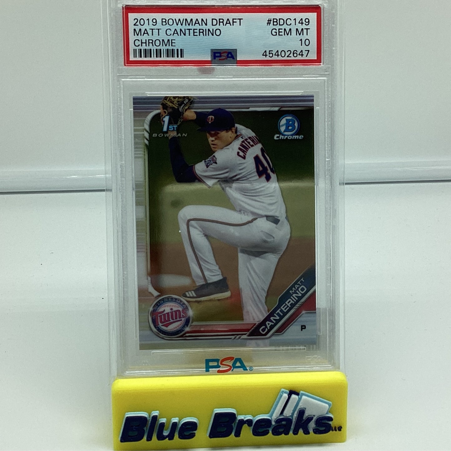 2019 Bowman Draft - Matt Canterino Gem 10