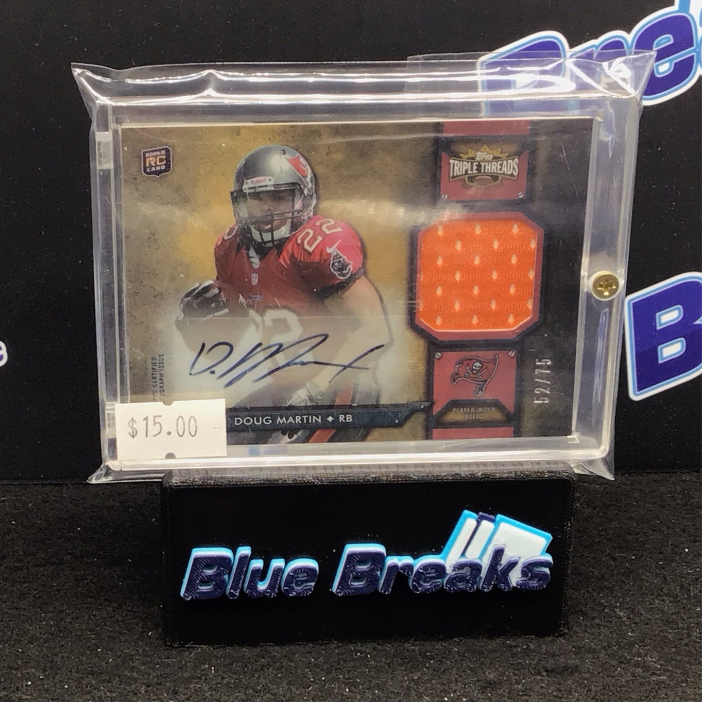 2012 Topps Triple Threads Doug Martin relic auto 52/75 #TTRAR-28 Buccaneers
