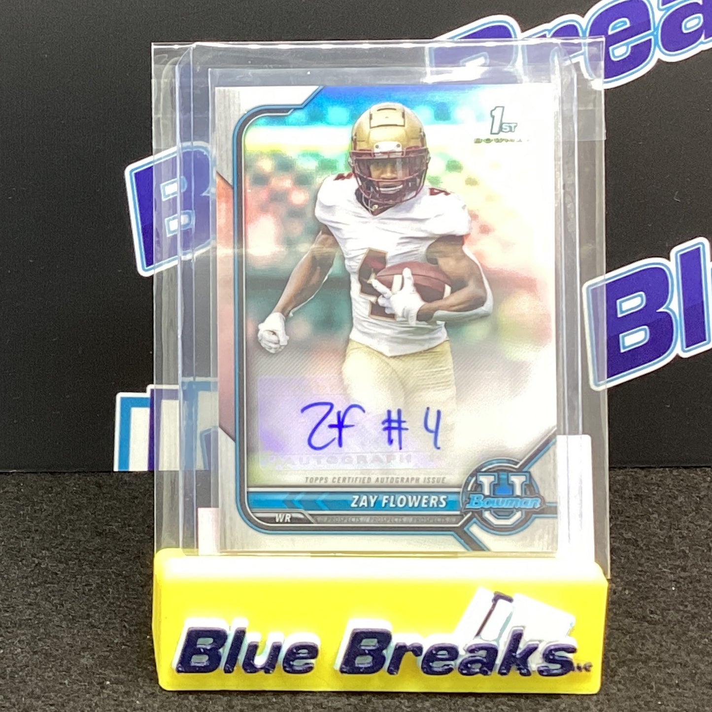 2022 Topps Bowman U 1st Bowman Silver Refractor Zay Flowers auto BCPA-ZF - Baltimore Ravens