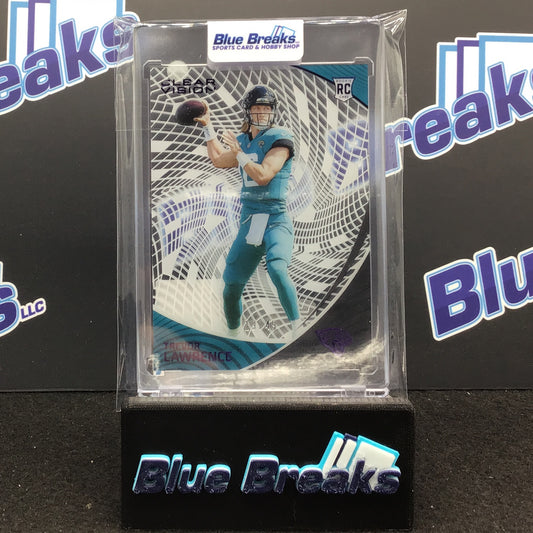 2021 Panini - Chronicles Clear Vision - Trevor Lawrence - Rookie - Purple - 19/49 - CVR-1 - Jacksonville Jaguars