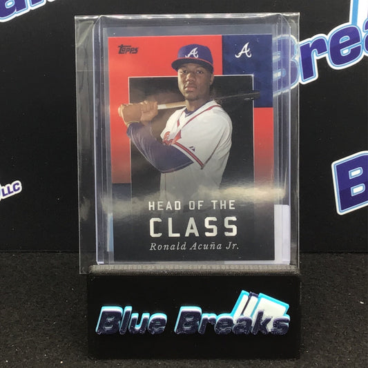2022 Topps X Wander Franco Head of the Class Ronald Acuna Jr 10/10 #78 Braves