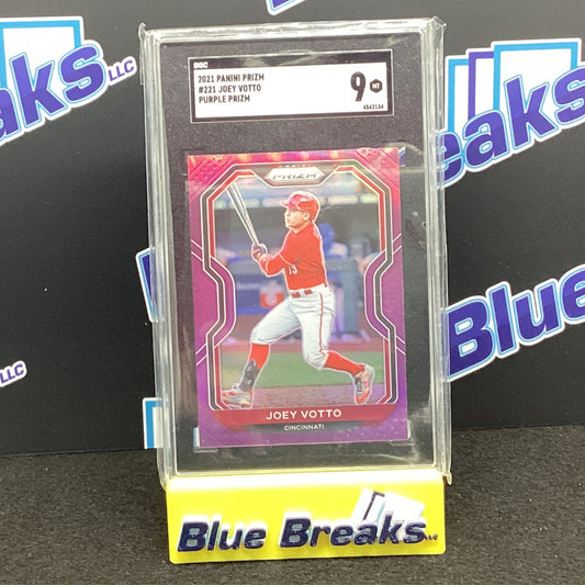 2021 Panini Prizm - Joey Votto Purple #221 SGC 9
