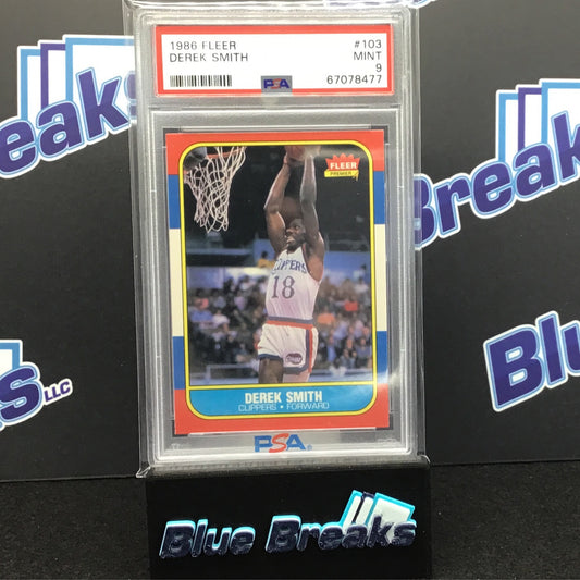 1986 Fleer - Derek Smith - Clippers - #103 - PSA 9