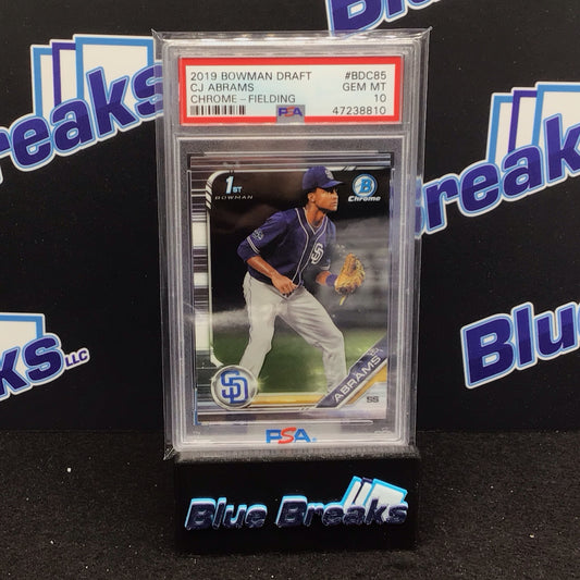 2019 Bowman Draft Chrome-Fielding CJ Abrams #BDC85 PSA 10 Padres