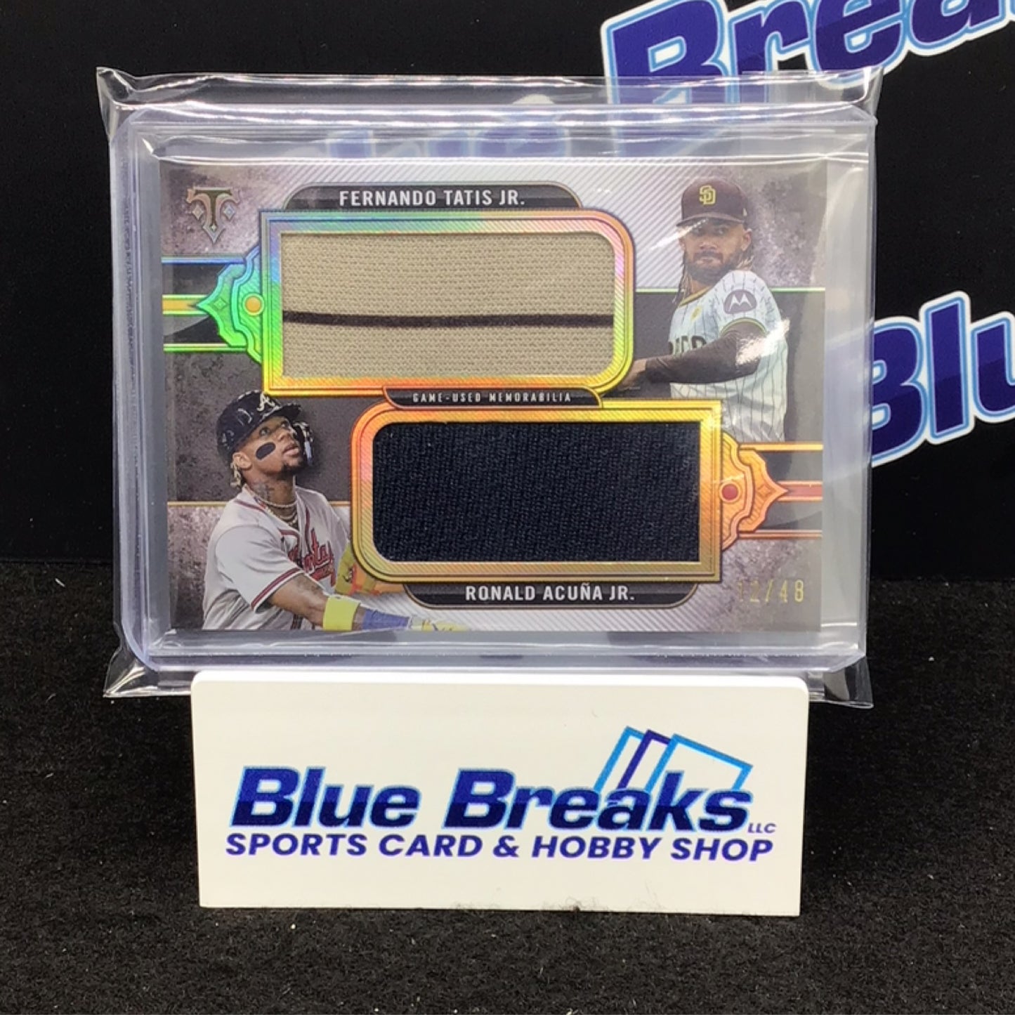 2024 Topps Triple Threads dual jumbo relic Fernando Tatis Jr Ronald Acuna Jr 12/48 #DRJ-AT Padres/Braves