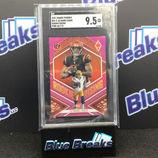 2021 Panini Phoenix - Ja'Marr Chase - Rookie Rising - Pink 68/175 - Cincinnati Bengals - 68/175