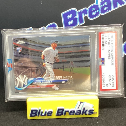 2018 Topps Chrome - Gleyber Torres Update PSA 10