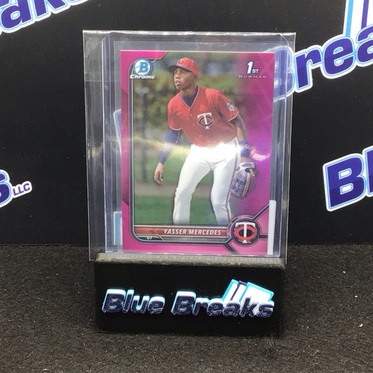 2022 Bowman Chrome 1st Bowman pink Yasser Merceds 182/199 #BCP-171 Twins