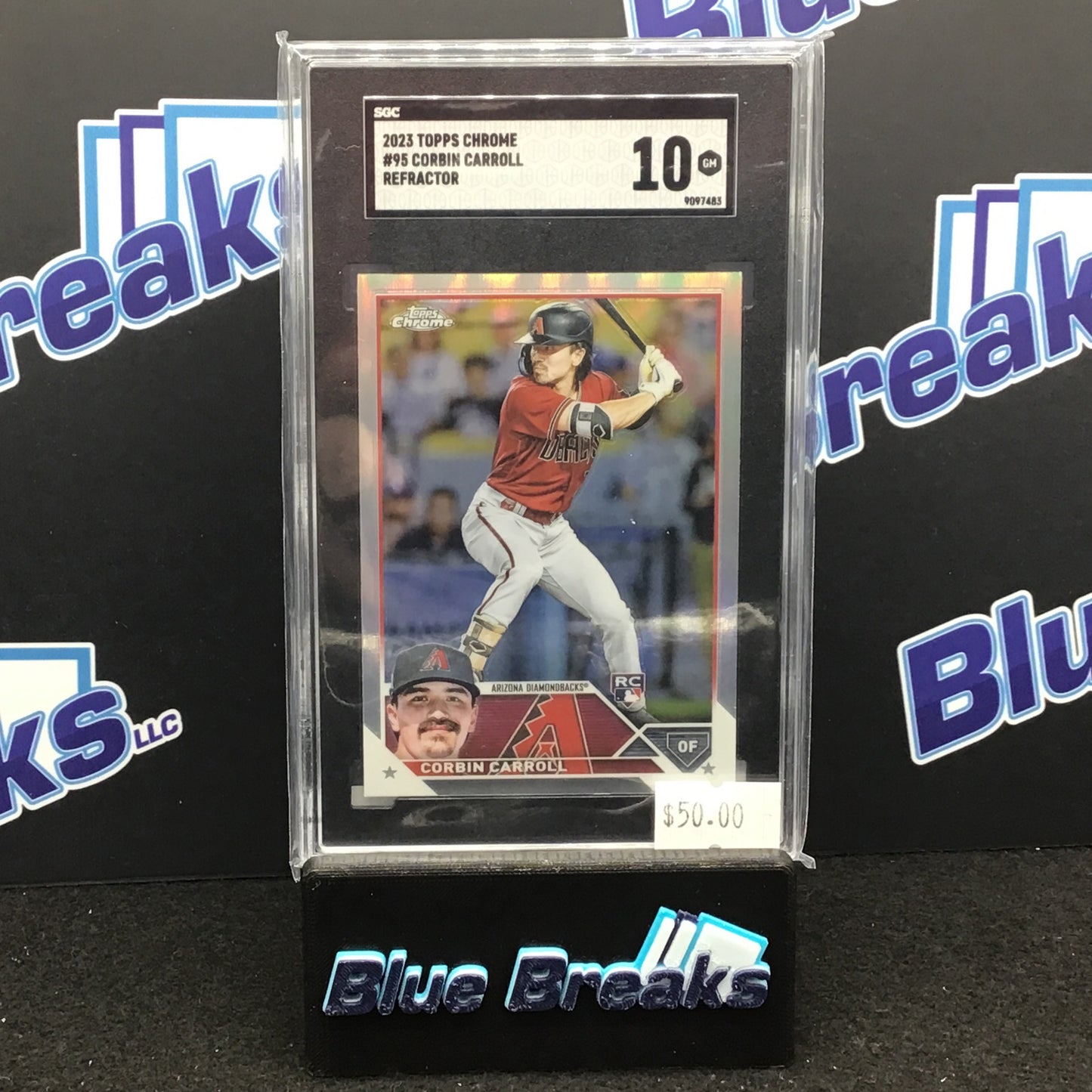 2023 Topps Chrome Refractor Corbin Carroll #95 SGC 10 Diamondbacks