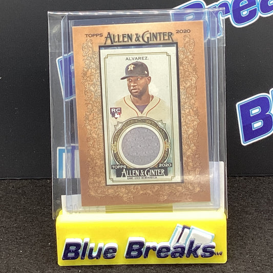 2020 Allen & Ginter Yordan Alvarez mini framed relic