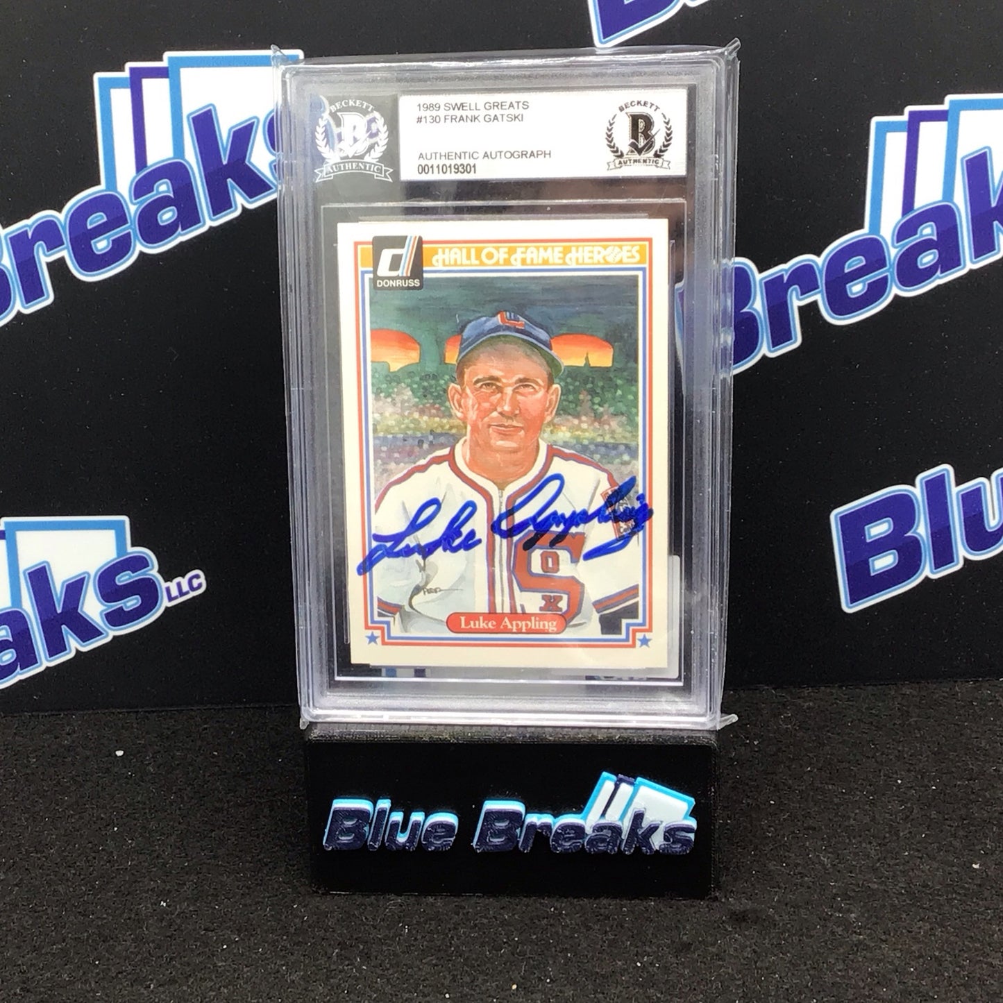 1989 Donruss Swell Great Frank Gatski #130 Luke Appling Authentic Autograph Beckett