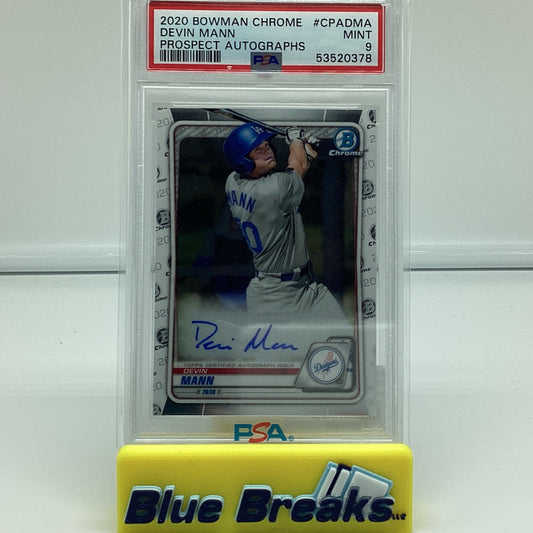 2020 Bowman Chrome - Devin Mann Mt 9