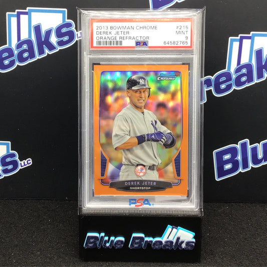 2013 Bowman Chrome Orange Refractor Derek Jeter #215 PSA 9 Yankees
