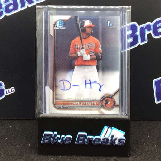 2022 Bowman Chrome 1st Bowman Darell Hernaiz auto #CPA-DHZ Orioles