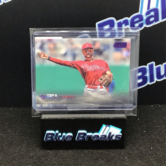 2023 Topps Stadium Club puprle Trea Turner 03/75 #134 Phillies