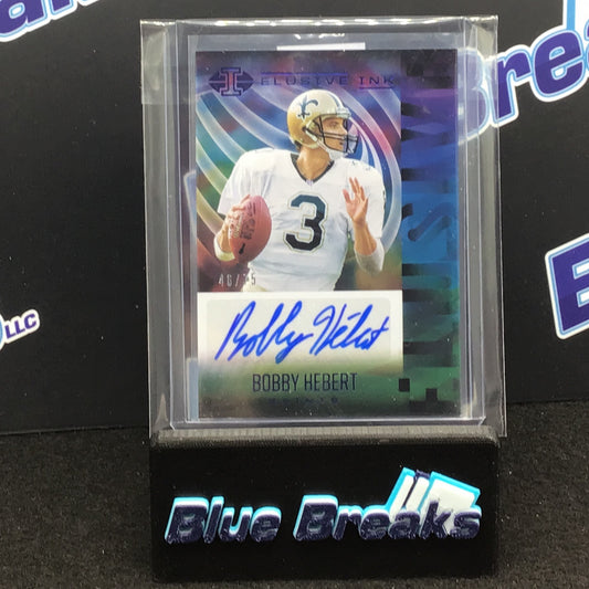 2021 Panini Illusions Elusive Ink Bobby Hebert 46/75 #EI-BH Saints