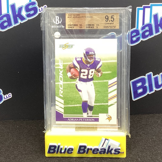 2007 Score Adrian Peterson #341 Beckett 9.5