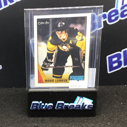 1987 Topps Mario Lemiuex 15 Pengiuns