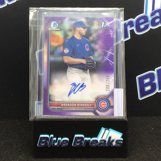 2022 Bowman Chrome 1st Bowman Purple Refactor Brandon Birdsell auto 200/250 #CDA-BB Cubs
