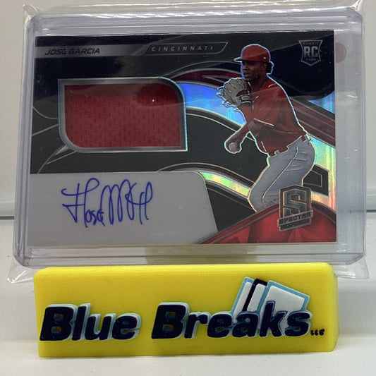 2021 Spectra - Jose Garcia relic auto 62/199 #141 Reds