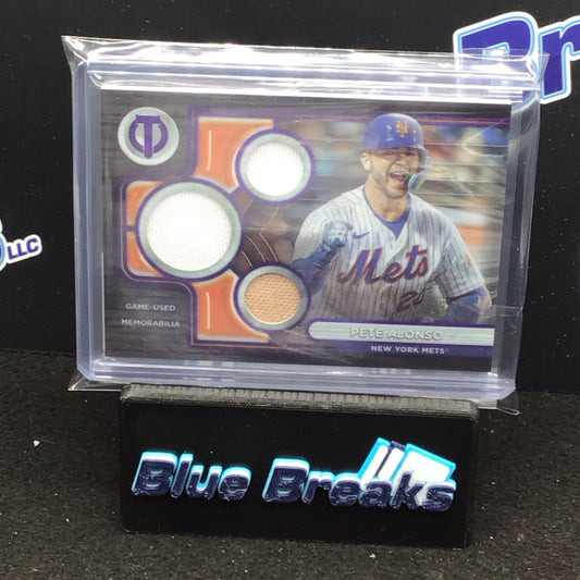 2023 Topps Tribute purple Pete Alonso triple relic 39/50 #TTR-PA Mets