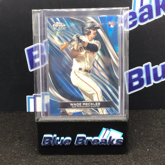 2024 Topps Chrome Black Blue Lava Refractor Wade Meckler 47/75 #47 RC Giants