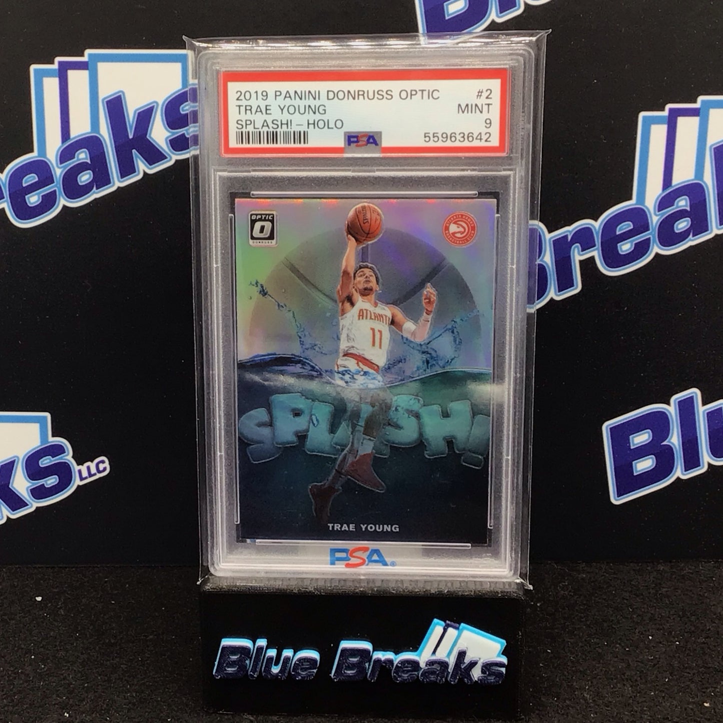 2019 Panini Donruss Optic Splash Holo Trae Young #2 PSA 9 Hawks