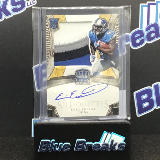2014 Panini Crown Royale Eric Ebron auto relic 130/149 #223 Lions