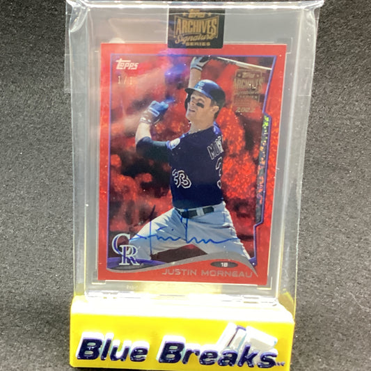 2022 Topps Archives Justin Morneau auto 1/1 Rockies
