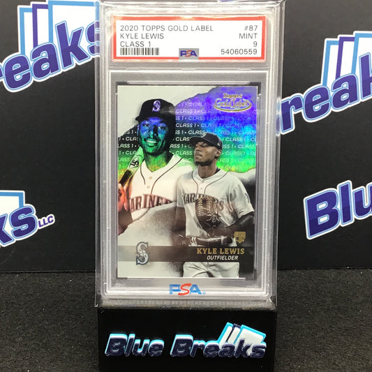2020 - Topps Gold Label - Kyle Lewis - Class 1 - Seattle Marines - PSA 9