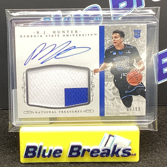 2015 Panini National Treasures Multi-Sport R.J. Hunter relic auto 86/99 369