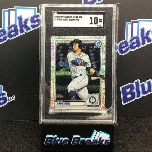 2020 Bowman Chrome Mega Julio Rodriguez #BCP-175 SGC 10 Mariners