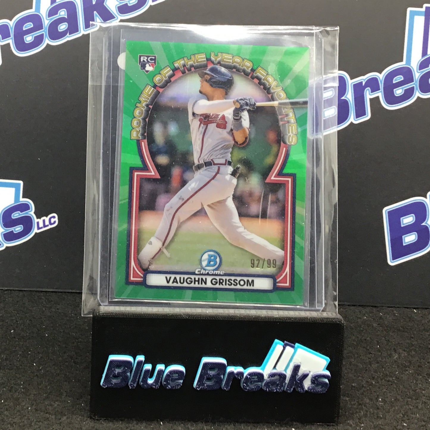 2023 Bowman - Vaughn Grissom - Rookie of the Year Favorites - Green - 92/99 - Atlanta Braves