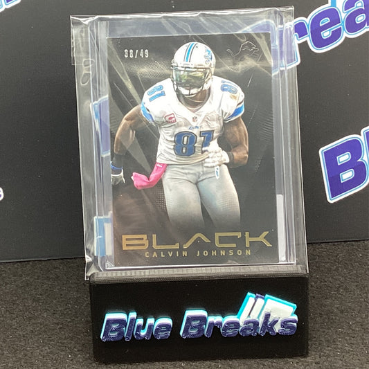 2013 Panini Black Calvin Johnson 38/49 #3 Lions