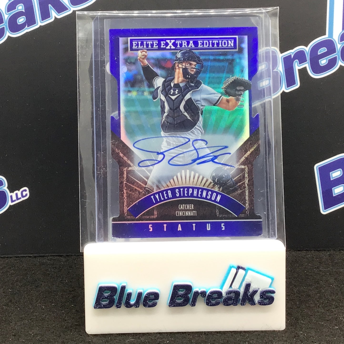 2015 Panini - Elite Extra Edition - Tyler Stephenson - Cincinnati Reds - Die Cut - 2/50 Blue