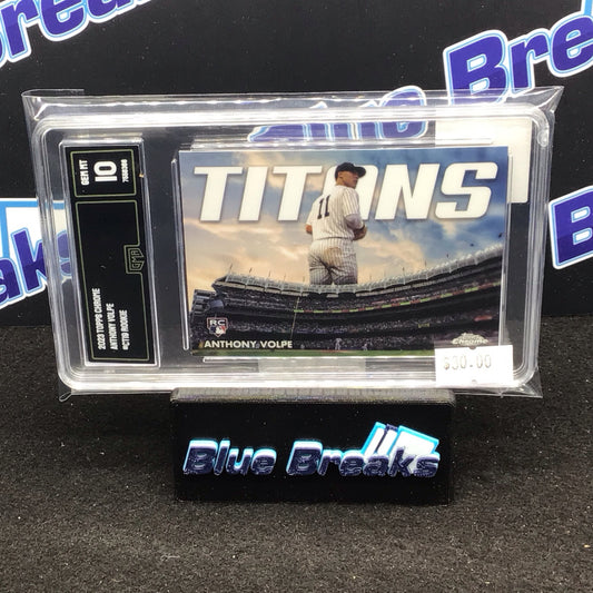 2023 Topps Chrome Titans Anthony Volpe RC #CT19 GMA 10 Yankees