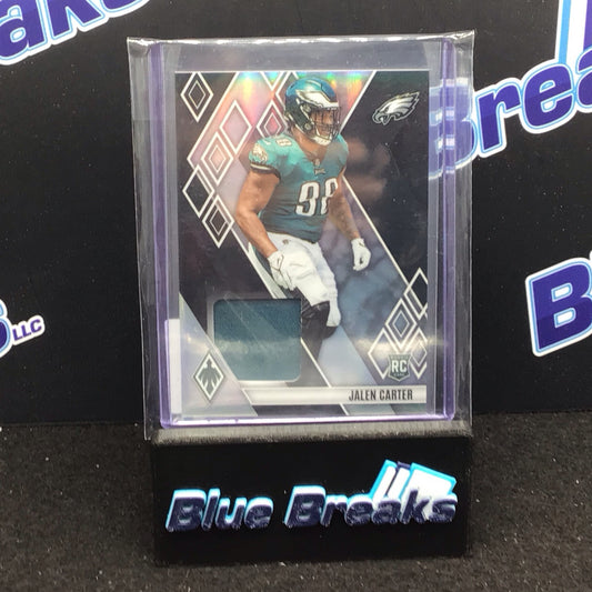 2023 Panini Phoenix Rookie Materials Jalen Carter 187/199 RC #RME-JC - Philadelphia Eagles