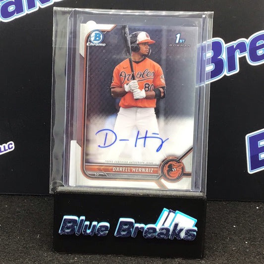 2022 Bowman Chrome 1st Bowman Darell Hernaiz auto CPA-DHZ Orioles
