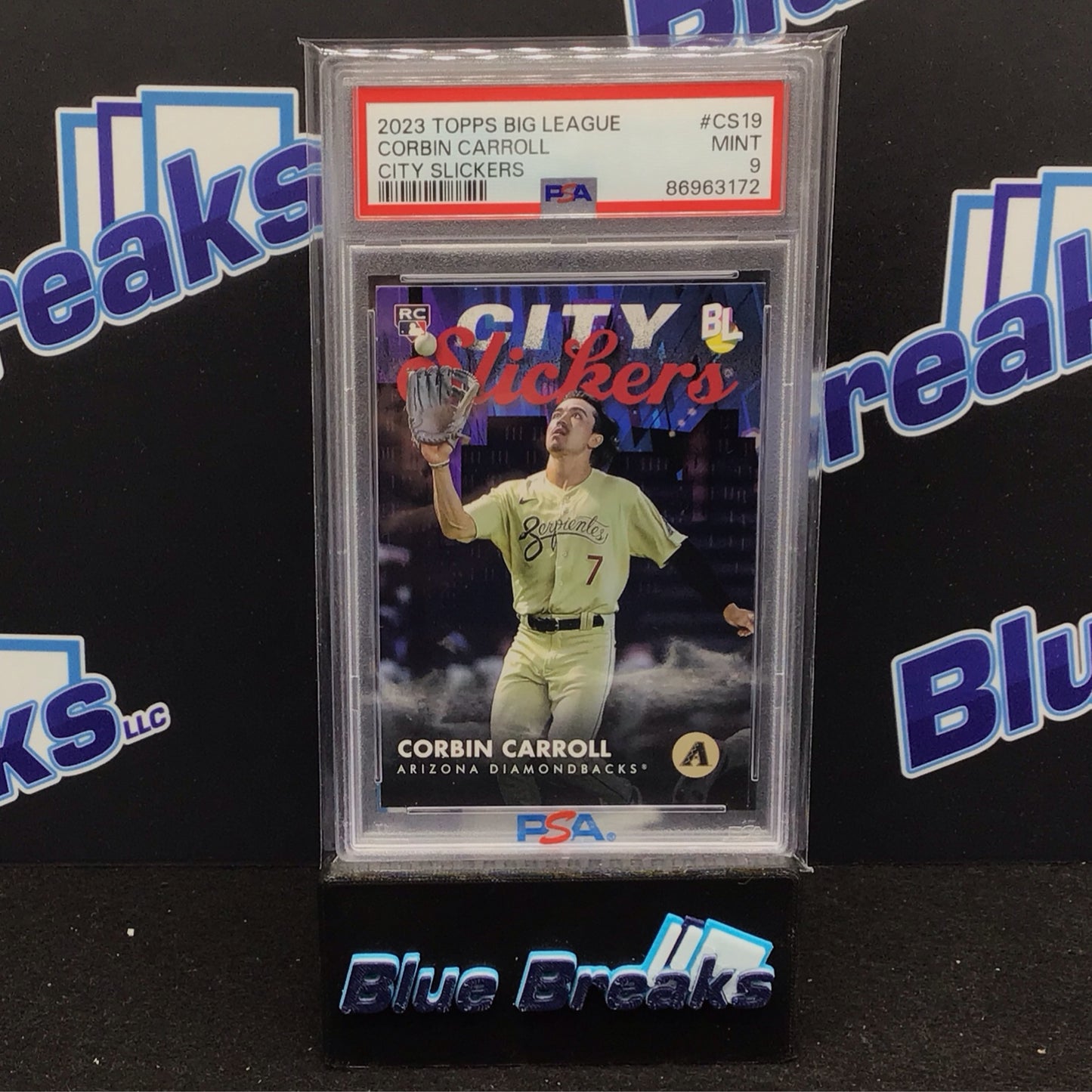 2023 Topps Big League City Slickers Corbin Carroll #CS19 PSA 9 RC Diamondbacks