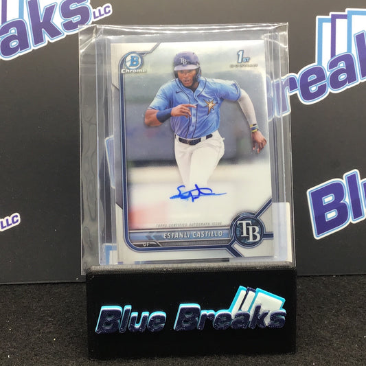 2022 Bowman Chrome 1st Bowman Estanli Castillo auto #CPA-EC Rays