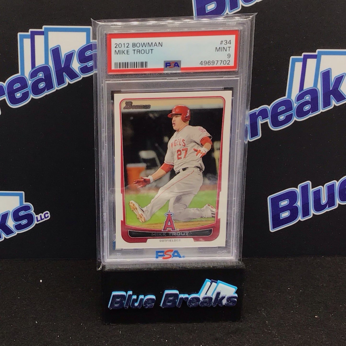 2012 Bowman Mike Trout #34 PSA 9 Angels
